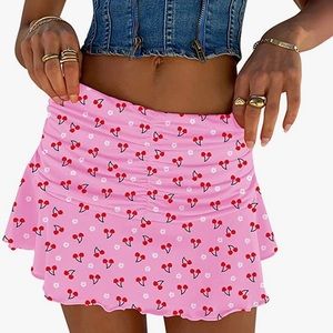 Cherry circle skirt